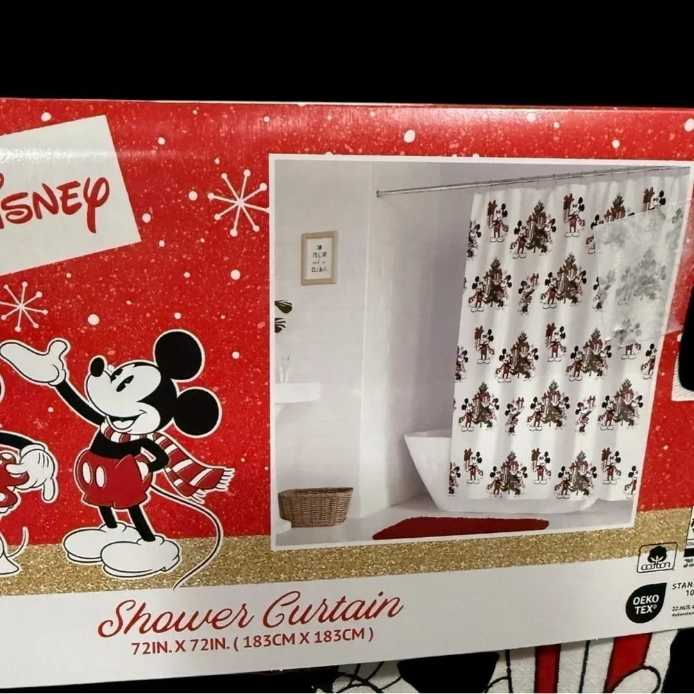 Disney Mickey & Minnie Mouse Shower Curtain - NWT